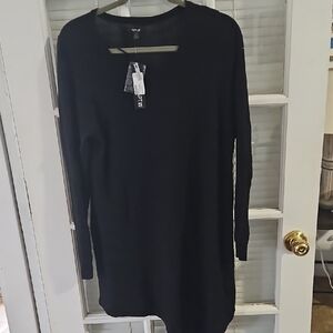 NWT Apt. 9 Black Long Sleeve Lightweight Sweater Dress.   Sz 0X
